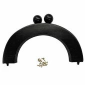 Ahşap Mıknatıslı Çanta Bursu Oval ALT290 Siyah - 5