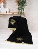 %100 Pamuk İkili 40x66 Cm Nakışlı Desenli El&Yüz Havlu/Havlu Seti thumbnail 12