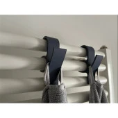 Havlupan Askısı 4 Adet Havlu ve Bornoz Askılık Siyah - 1