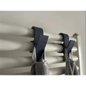 Havlupan Askısı 4 Adet Havlu ve Bornoz Askılık Siyah - 2