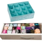 BUFFER® 12 Bölmeli Çekmece İçi Çorap Çamaşır Düzenleyici Bez Organizer - 3