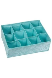 BUFFER® 12 Bölmeli Çekmece İçi Çorap Çamaşır Düzenleyici Bez Organizer - 5