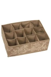 BUFFER® 12 Bölmeli Çekmece İçi Çorap Çamaşır Düzenleyici Bez Organizer - 6