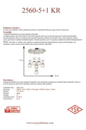 Eray Aydınlatma 2560-5+1 6 Li Krom Led Avize - 3