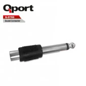 QPORT Q-STR8 6,3mm RCA DİŞİ => 3,5mm RCA ERKEK ÇEVİRİCİ - 1