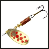 Uyguna-Yakala Altın/kırmızı Noktalı No:3Mepps Comet-ÖKŞ.052 thumbnail 2