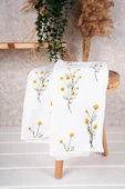 %100 Pamuk İkili 40x66 Cm Nakışlı Desenli El&Yüz Havlu/Havlu Seti - 1