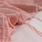 FONTANA ÇİFT KİŞİLİK YATAK ÖRTÜLÜ NEVRESİM TAKIMI PUDRA thumbnail 3