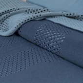 MAXWELL ÇİFT KİŞİLİK YATAK ÖRTÜLÜ NEVRESİM TAKIMI TURKUAZ thumbnail 3