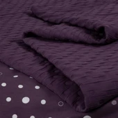 BARROS ÇİFT KİŞİLİK YATAK ÖRTÜLÜ NEVRESİM TAKIMI MÜRDÜM thumbnail 3