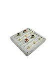 Yüzük Küpe Koldüğmesi Takı Standı Gri Anfora 15 x 15 Cm - 1