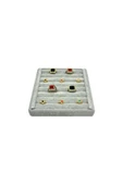 Yüzük Küpe Koldüğmesi Takı Standı Gri Anfora 15 x 15 Cm - 2