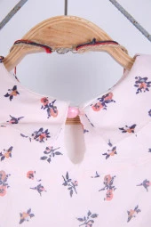 Babyhola 2-5 Yaş Kolyeli Bluz Kot Şort Yazlık Şık Kız Çocuk Bayramlık Takım 10081 thumbnail 5