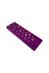 Yüzük Küpe Koldüğmesi Takı Standı Mor Uzun 34 x 11 Cm thumbnail 1