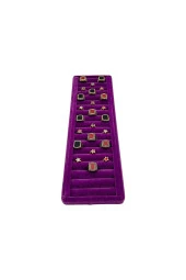 Yüzük Küpe Koldüğmesi Takı Standı Mor Uzun 34 x 11 Cm thumbnail 2