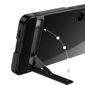 Vendas Samsung Galaxy S24 Kılıf Zore Kamera Korumalı Şeffaf Dikey Standlı Ays Kapak - 5
