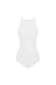 Styleboom X Peraluna GRETA BODY Halter Yaka Arkası Çapraz Alttan Çıtçıtlı Kadın Triko Body - Ekru - 8