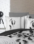 FEATHER İSPANYOL BATTANİYELİ ÇİFT KİŞİLİK NEVRESİM TAKIMI GRİ thumbnail 2