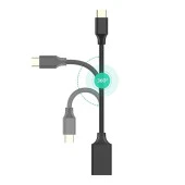 Philips 3A 60W UsbA to Type-C 1.2M Hızlı Şarj ve Data Kablosu Beyaz + ScHitec Type-C to UsbA 3.0 OTG Dönüştürücü Adaptör thumbnail 7