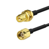 RG174 50 ohm Koaksiyel Rp Sma Erkek Rp Sma Dişi 3 Metre Kablo RF Sinyal Uzatma Kablosu 0-6Ghz - 3