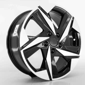 R1 Wheels 17 inç 5*114.3 ET49 Siyah Jant Takımı (J-810) - 1