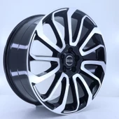 R1 Wheels 22 inç 5*120 ET45 Siyah Jant Takımı (J-325) - 1