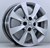 R1 Wheels 15 inç 4*100 ET35 Metalik Gri Jant Takımı (J-263) - 1