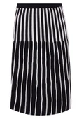 Peraluna JULE SKIRT Midi Boy Çizgili Çan Etek - SİYAH_EKRU - 8