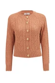 Peraluna ELLA CARDIGAN Ajur Detaylı Yazlık Düğmeli Kadın Triko Hırka - Somon thumbnail 8