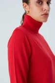 Peraluna VALERIA PULLOVER Boğazlı İnce Kadın Triko Kazak - Kırmızı - 5