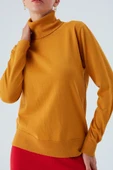 Peraluna VALERIA PULLOVER Boğazlı İnce Kadın Triko Kazak - Sarı - 5