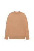 Styleboom X Peraluna CHELSEA PULLOVER Bisiklet Yaka Standart Kesim Kadın Triko Kazak - Camel thumbnail 6