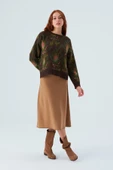Peraluna FIORI PULLOVER Çiçek Desenli Crop Kadın Triko Kazak - Çok Renkli - 1