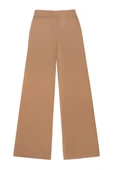 Peraluna DENISE TROUSER Rahat Kalıp Pamuk-Yün Karşım Kadın Triko Pantolon - Camel thumbnail 5