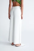 Styleboom X Peraluna MARLENE TROUSER Düğme Detaylı Rahat Kesim Kadın Triko Pantolon - Ekru thumbnail 7