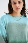 Peraluna SİRİ BLOUSE & SHORTS Yazlık Triko Kadın Şort Takım - Nil Yeşili - 3