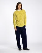 Far Afield ECLIPSE  KNIT - FULLY TIE DIE Bisiklet Yaka Standart Kesim Batik Desen Tüylü Erkek Triko Kazak - Sarı - 1
