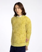 Far Afield ECLIPSE  KNIT - FULLY TIE DIE Bisiklet Yaka Standart Kesim Batik Desen Tüylü Erkek Triko Kazak - Sarı - 2