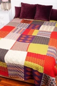 Peraluna Pamuklu Çift Kişilik Patch Battaniye - MULTI RENK - 1