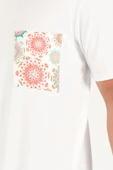 Peraluna Tek Cepli Düz Kesim Uzun Erkek T-Shirt - Beyaz - 4