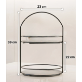 Banyo Düzenleyici 2 Katlı 40CM Siyah Lüks Düzenleyici Organizer - 1