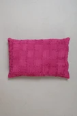 Peraluna FOAM PILLOW Şifon Şerit Triko Yastık Kılıfı 60X40 CM - Fuşya thumbnail 1