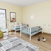 Teknor Bella 90x190 ve 90x200 Yatak Ölçülü Genç Çocuk Odası Metal Ranza - 5