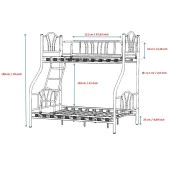 İmaj 3 Kişilik Ebeveyn Yatak Odası 3lü Yazlık Misafir Metal Ranza - 2