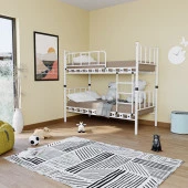 TEKNOR Argimo Zambak Genç Çocuk Yatak Odası Beyaz Metal Ranza ve Karyola - 1