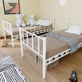 TEKNOR Argimo Zambak Genç Çocuk Yatak Odası Beyaz Metal Ranza ve Karyola - 2