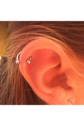 316l Cerrahi Çelik Helix, Septum, Kıkırdak, Smiley, Tragus Piercing (3 Adet) - 3