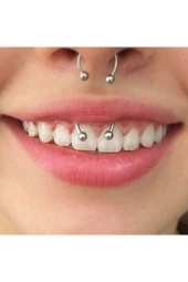 316l Cerrahi Çelik Helix, Septum, Kıkırdak, Smiley, Tragus Piercing (3 Adet) - 5