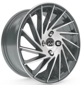 R1 Wheels 15 inç 4*100 ET34 Füme Jant Takımı (J-338) - 1