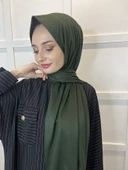 Shecarf Dikişli Penye Şal, Yüksek Gramaj, Özel Üretim, 4 Mevsim 00991  KOYU ZÜMRÜT thumbnail 4